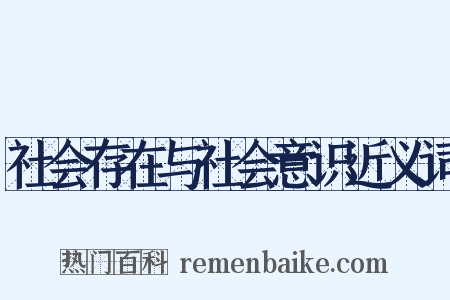 社会存在与社会意识近义词是什么意思的图片